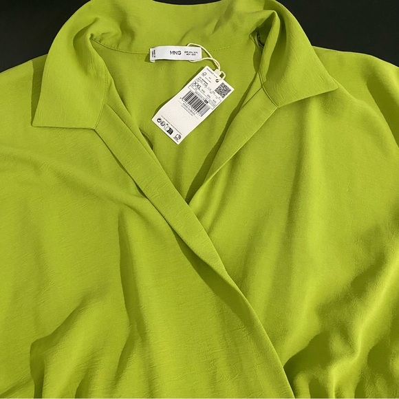 Mango NWT Jumpsuit Straight Leg Plus Size XXL Chartreuse - Picture 12 of 17